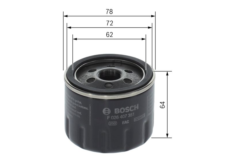 Bosch F026407351 Oil Filter - 5