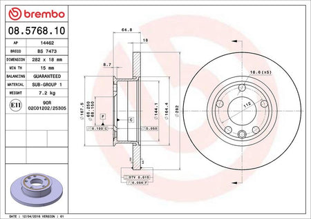 Brembo 08.5768.10 Brake Disc - 2