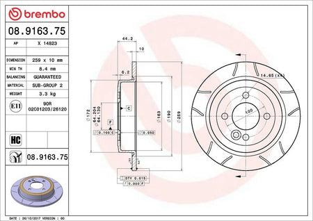 Brembo 08.9163.75 Brake Disc - 2