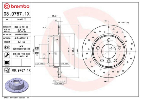 Brembo 08.9787.1X Brake Disc - 2