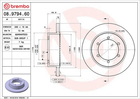 Brembo 08.9794.60 Brake Disc - 2