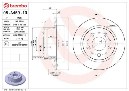 Brembo 08.A459.10 Brake Disc - 2