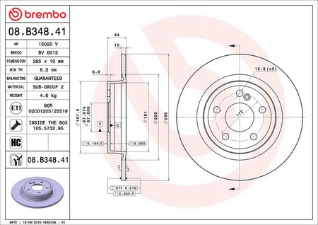 Brembo 08.B348.41 Brake Disc - 2