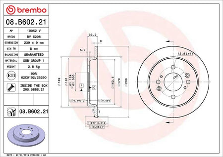 Brembo 08.B602.21 Brake Disc - 2