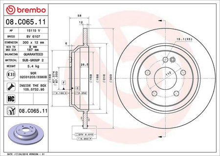Brembo 08.C065.11 Brake Disc - 2