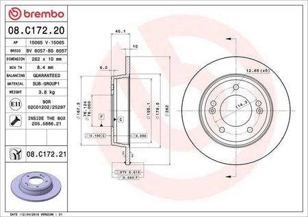 Brembo 08.C172.21 Brake Disc - 2