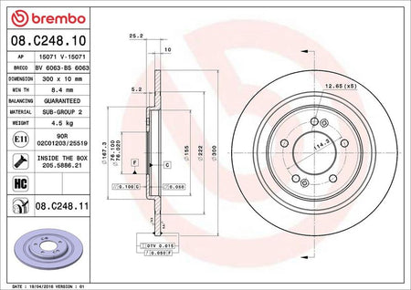 Brembo 08.C248.11 Brake Disc - 2