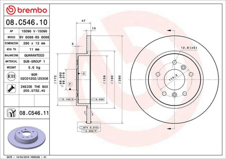 Brembo 08.C546.11 Brake Disc - 2
