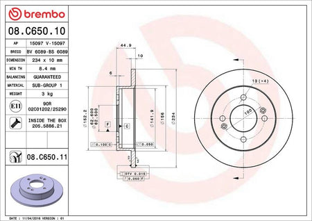 Brembo 08.C650.11 Brake Disc - 2