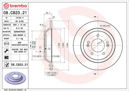 Brembo 08.C823.21 Brake Disc - 2