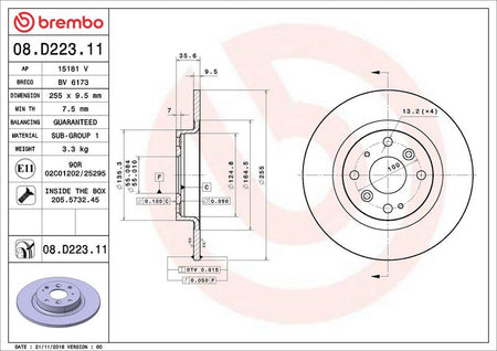 Brembo 08.D223.11 Brake Disc - 2