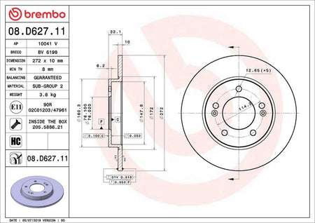 Brembo 08.D627.11 Brake Disc - 2