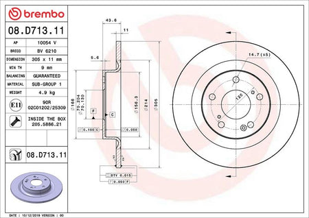 Brembo 08.D713.11 Brake Disc - 2