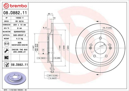 Brembo 08.D882.11 Brake Disc - 2