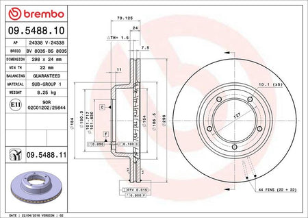 Brembo 09.5488.11 Brake Disc - 2