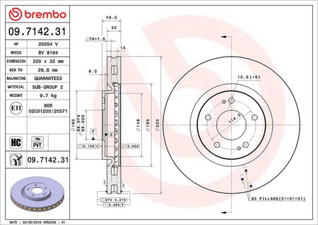 Brembo 09.7142.31 Brake Disc - 2
