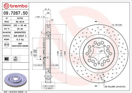 Brembo 09.7267.50 Brake Disc - 2