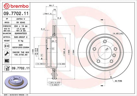 Brembo 09.7702.11 Brake Disc - 2