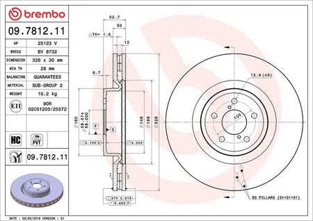 Brembo 09.7812.11 Brake Disc - 2