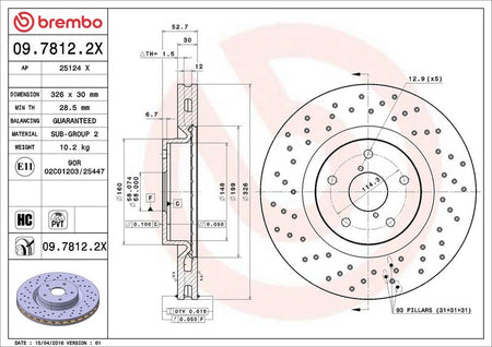 Brembo 09.7812.2X Brake Disc - 2