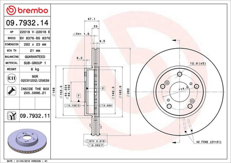 Brembo 09.7932.11 Brake Disc - 2