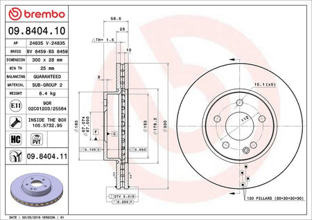 Brembo 09.8404.11 Brake Disc - 2