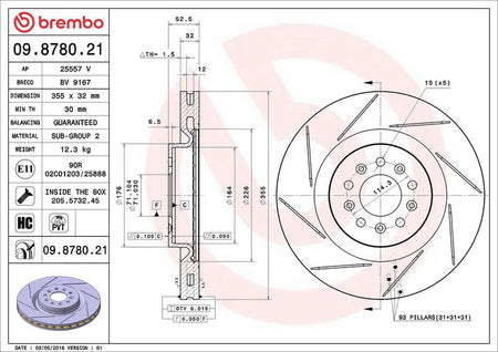 Brembo 09.8780.21 Brake Disc - 2