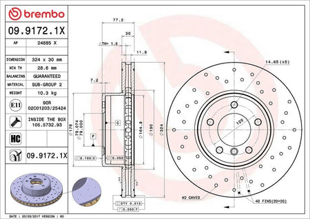 Brembo 09.9172.1X Brake Disc - 2