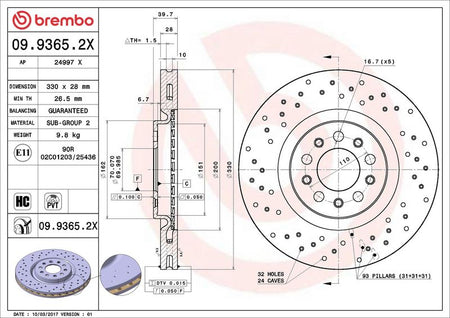 Brembo 09.9365.2X Brake Disc - 2