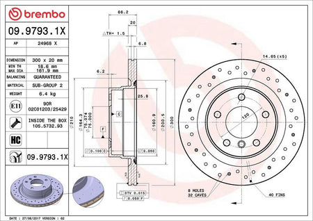 Brembo 09.9793.1X Brake Disc - 2