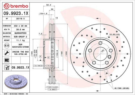 Brembo 09.9923.1X Brake Disc - 2