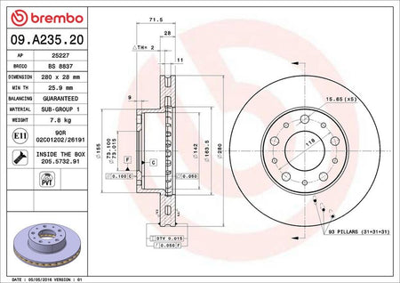 Brembo 09.A235.20 Brake Disc - 2