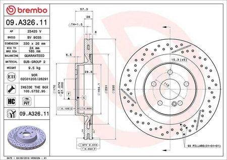 Brembo 09.A326.11 Brake Disc - 2
