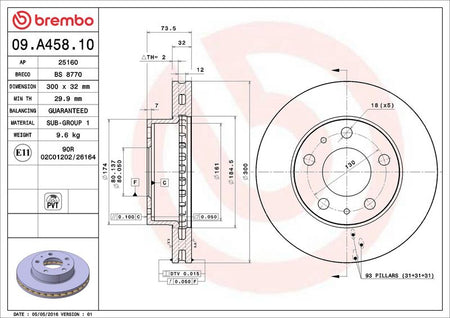 Brembo 09.A458.10 Brake Disc - 2