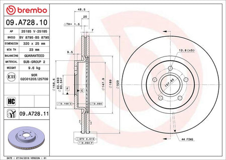 Brembo 09.A728.11 Brake Disc - 2