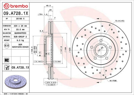 Brembo 09.A728.1X Brake Disc - 2