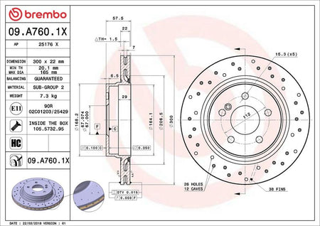 Brembo 09.A760.1X Brake Disc - 2