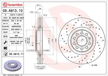 Brembo 09.A813.11 Brake Disc - 2