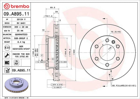 Brembo 09.A895.11 Brake Disc - 2