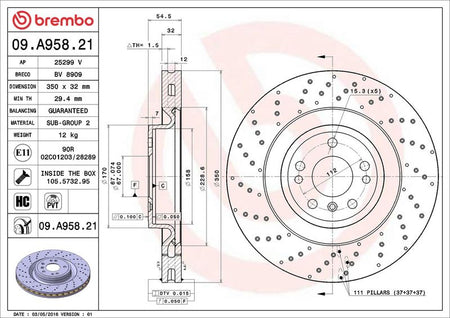 Brembo 09.A958.21 Brake Disc - 2