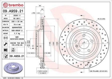 Brembo 09.A959.21 Brake Disc - 2