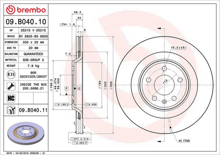 Brembo 09.B040.11 Brake Disc - 2