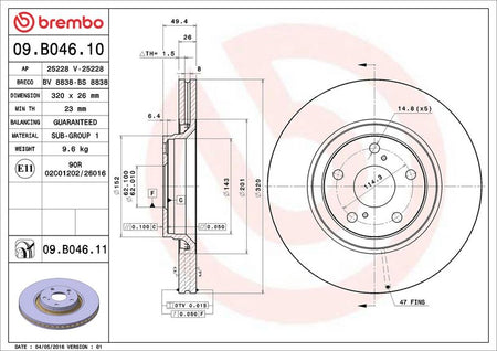 Brembo 09.B046.11 Brake Disc - 2