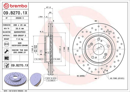 Brembo 09.B270.1X Brake Disc - 2