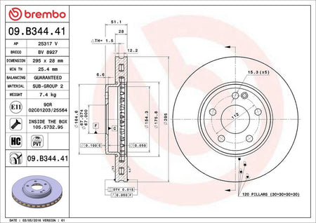Brembo 09.B344.41 Brake Disc - 2