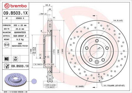 Brembo 09.B503.1X Brake Disc - 2