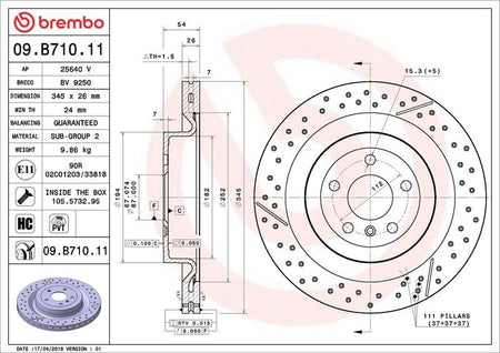 Brembo 09.B710.11 Brake Disc - 2