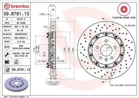 Brembo 09.B781.13 Brake Disc - 2