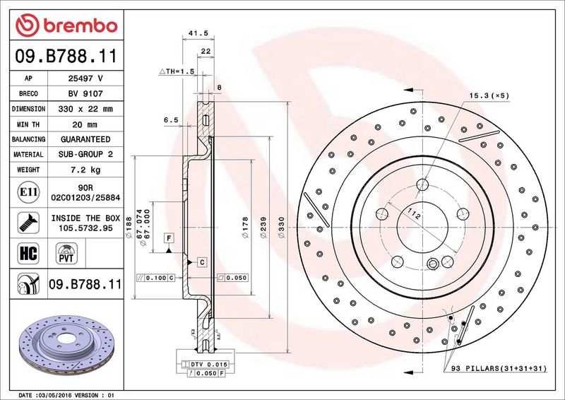 Brembo 09.B788.11 Brake Disc - 2