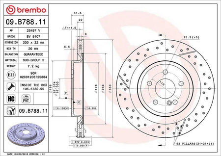 Brembo 09.B788.11 Brake Disc - 2
